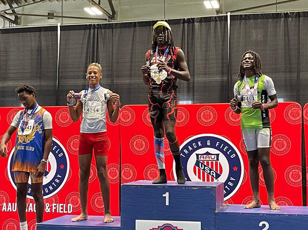 Jackson stands in third spot on award podium