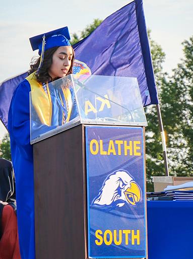 girl speaks from the podium