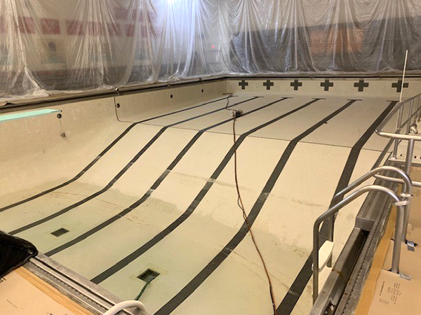pool area nearly renovated