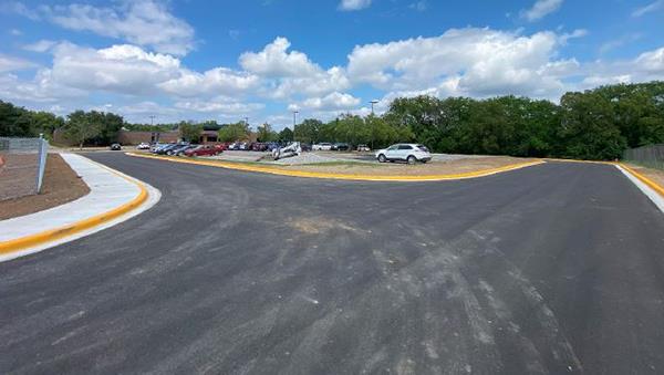 new road leading from Olathe South to Heritage Elementary