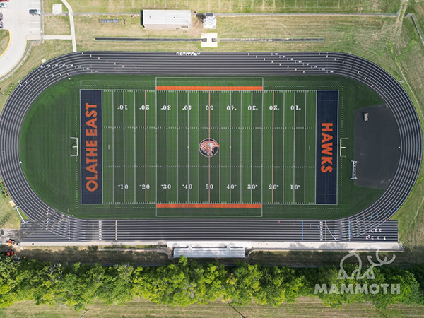 football field has new turf