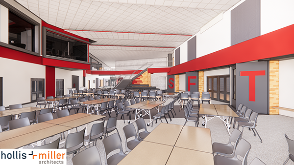 artist rendering of commons area