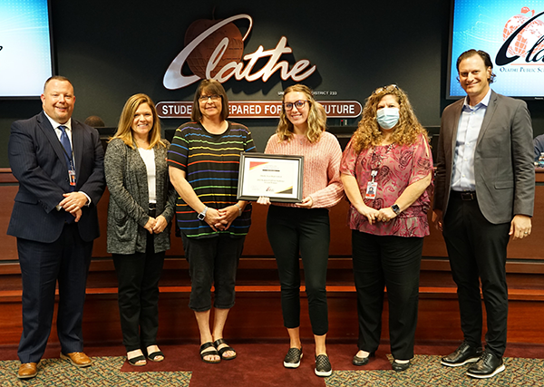 East's counseling team is recognized by the board