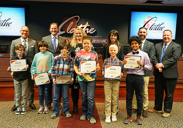 math champs being honored by the board