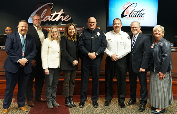 board thanks City of Olathe representatives
