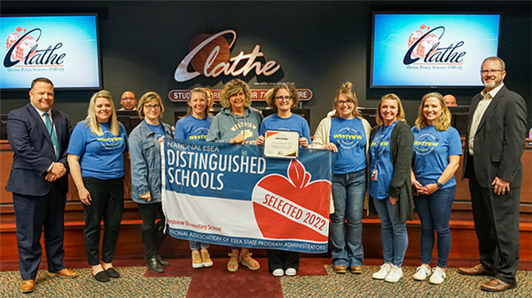 board recognizes staff from Westview Elementary