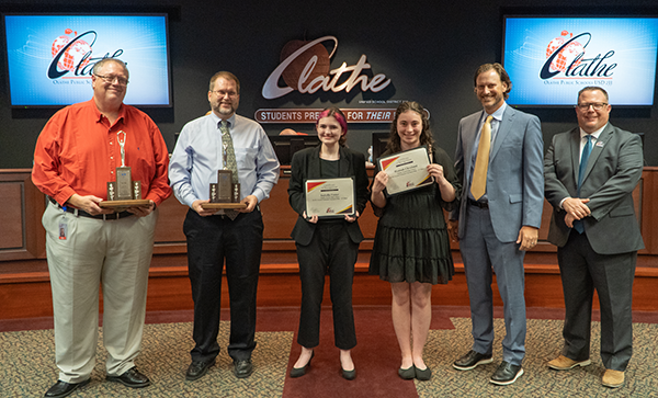 board recognizes two students