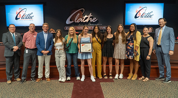 softball players honored by board of education