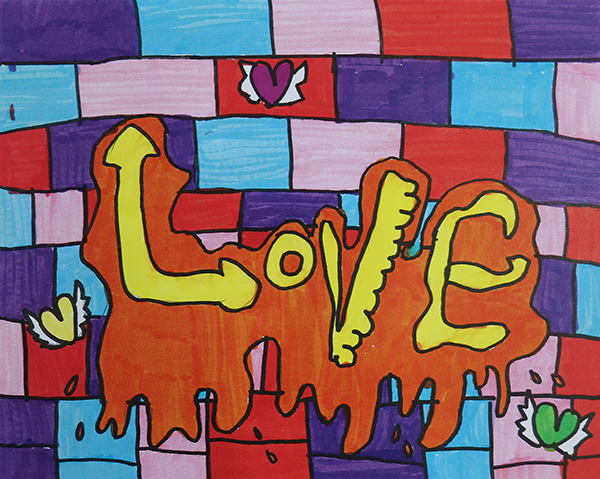 street art forming the word \