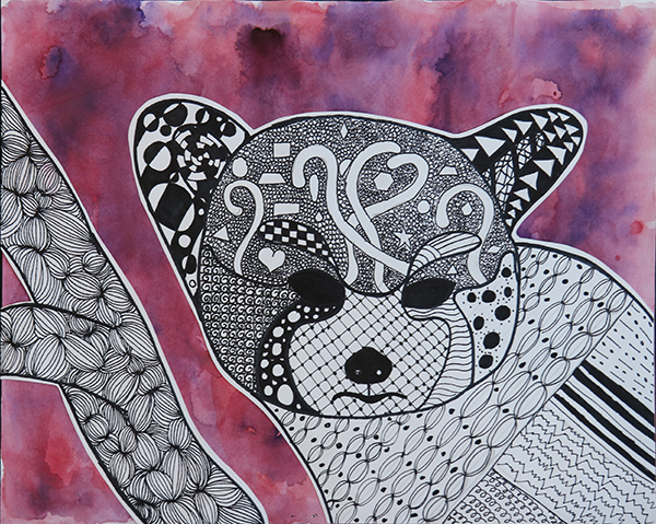 watercolor painting of a koala bear