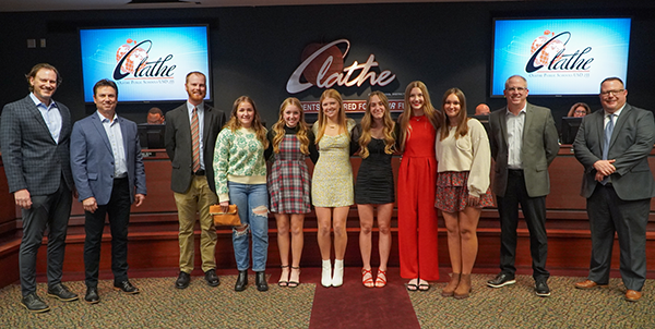 girls' golf team and coaches are honored