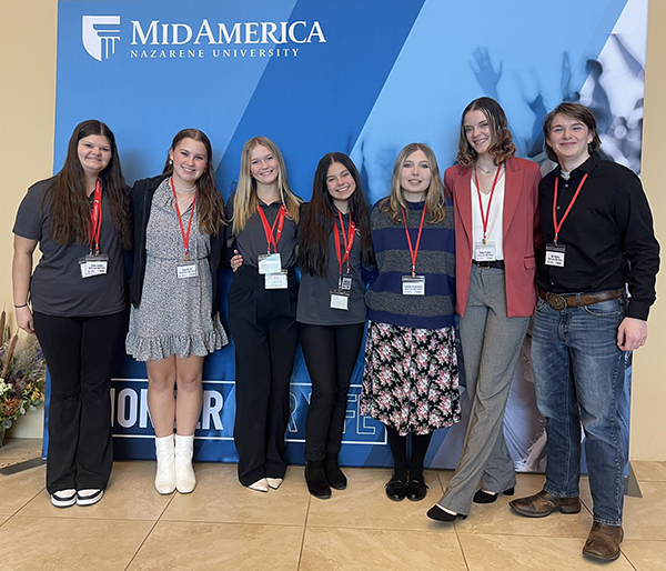 group of students standing for photo
