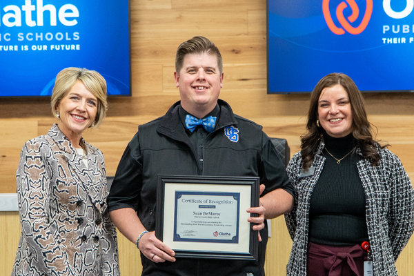 Dr. DeMaree was recognized by the board